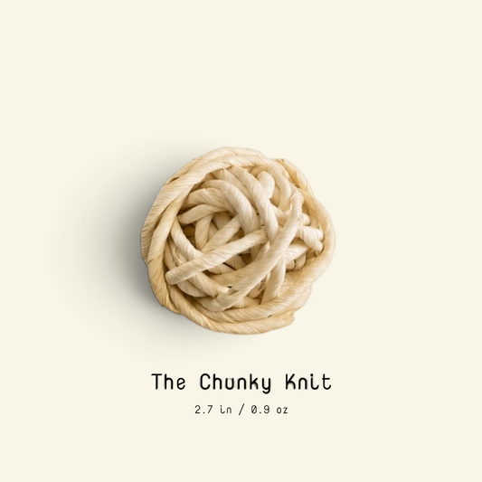 the love-hate ball – the chunky knit, woven natural grass chew ball for dogs, uggaz