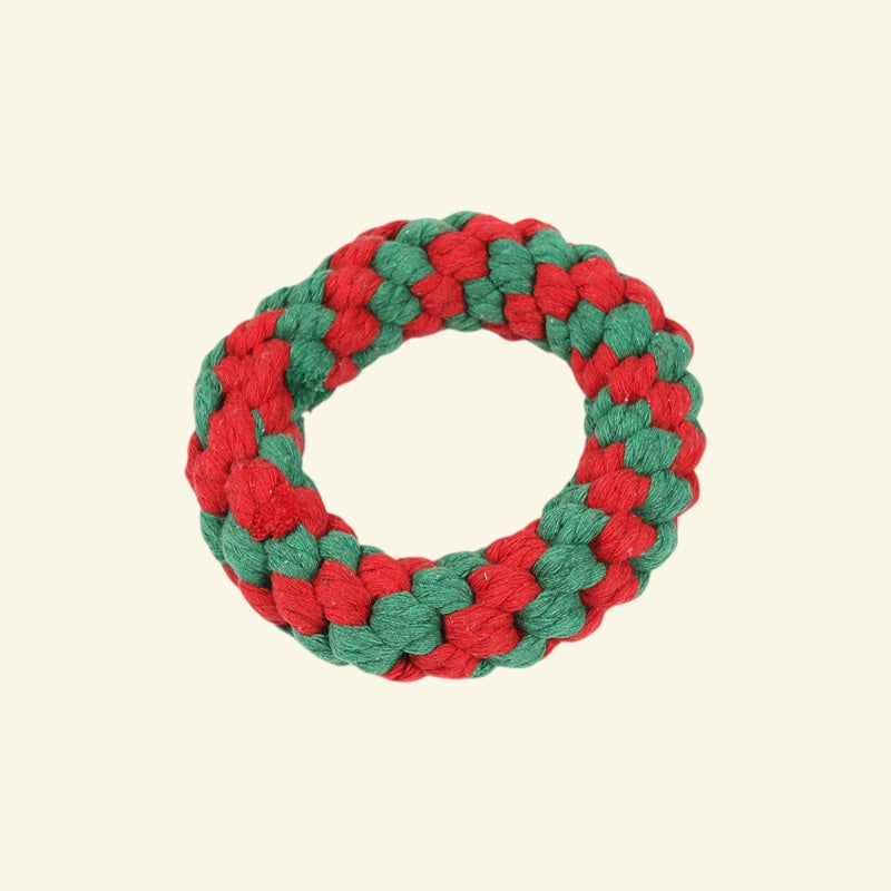 the knot donut – reed, cotton rope donut dog toy, uggaz
