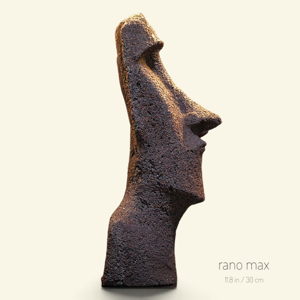 the moai – rano max, 11.8 x 5.5 in / 30 x 14 cm, uggaz