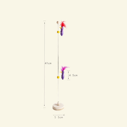 the pecking order – size diagram, 16.1 in / 41 cm pole, 2.2 in / 5.5 cm base, 1.8 in / 4.5 cm bird, uggaz