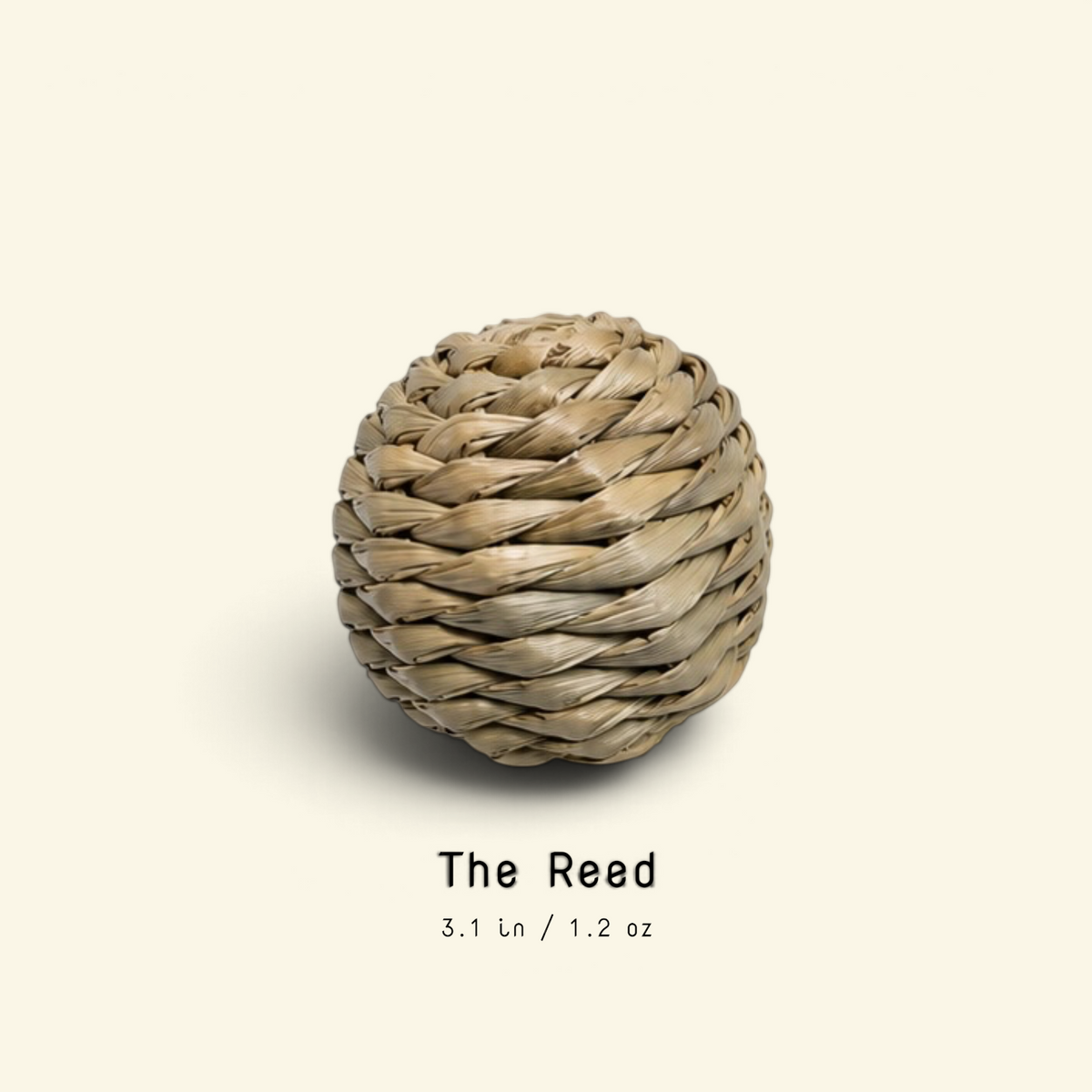the love-hate ball – the reed, woven natural grass chew ball for dogs, uggaz