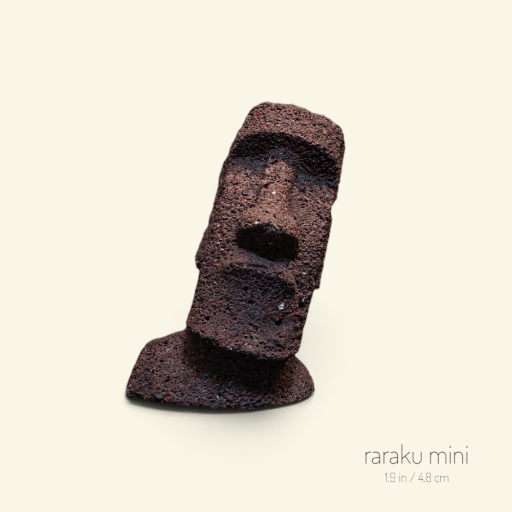 the moai – raraku mini, 1.9 x 1.2 in / 4.8 x 3 cm, uggaz