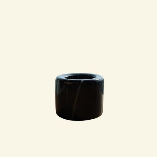 Black Bianstone Thumb Ring
