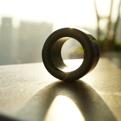 Black Bianstone Thumb Ring