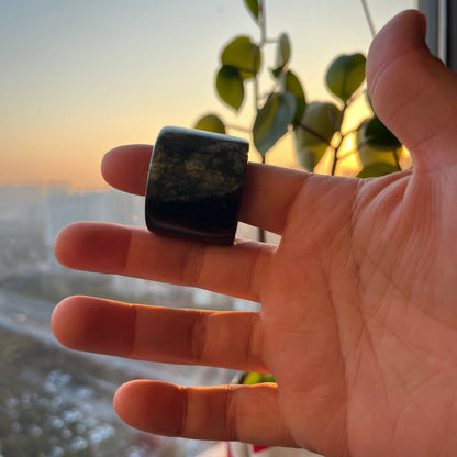 Tibetan Magnetic Serpentine Thumb Ring