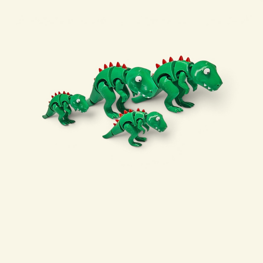 the tiny t-rex – articulated 3d printed pla t-rex figurine, posable desk dinosaur, uggaz