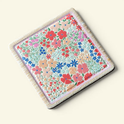 the shophouse tile – pattern a, gold foil peranakan tile ceramic coaster, uggaz