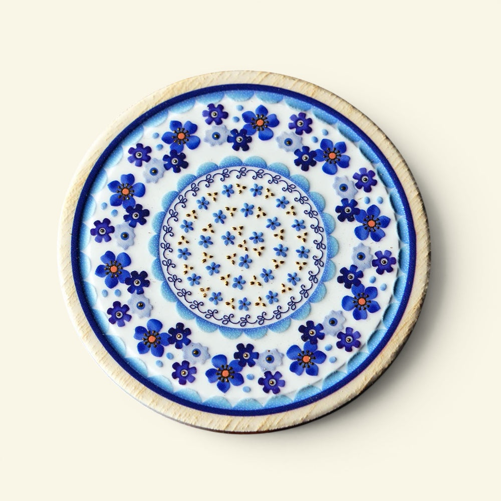 the shophouse tile – pattern d, gold foil peranakan tile ceramic coaster, uggaz