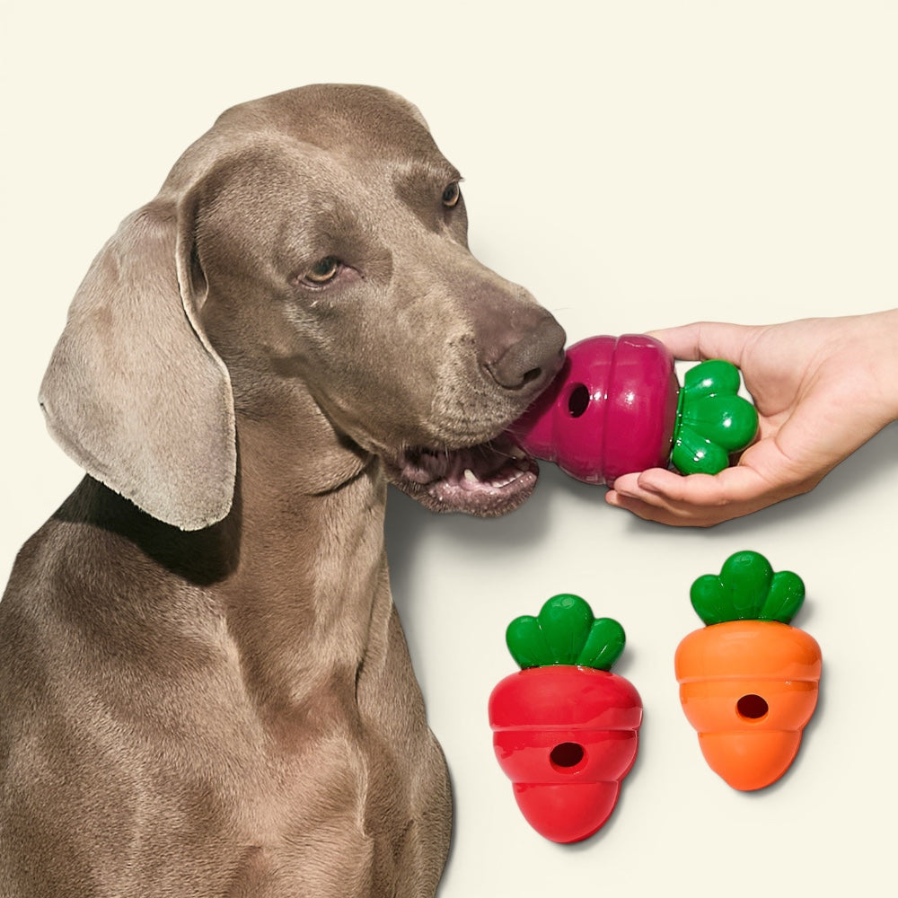 the carrot feeder – tpr treat dispenser dog toy, detail 2, uggaz
