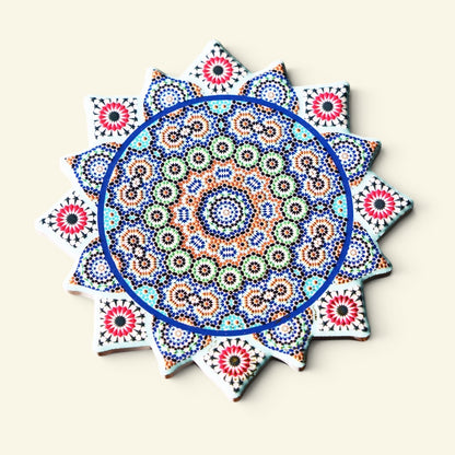 the shophouse tile – pattern h, gold foil peranakan tile ceramic coaster, uggaz