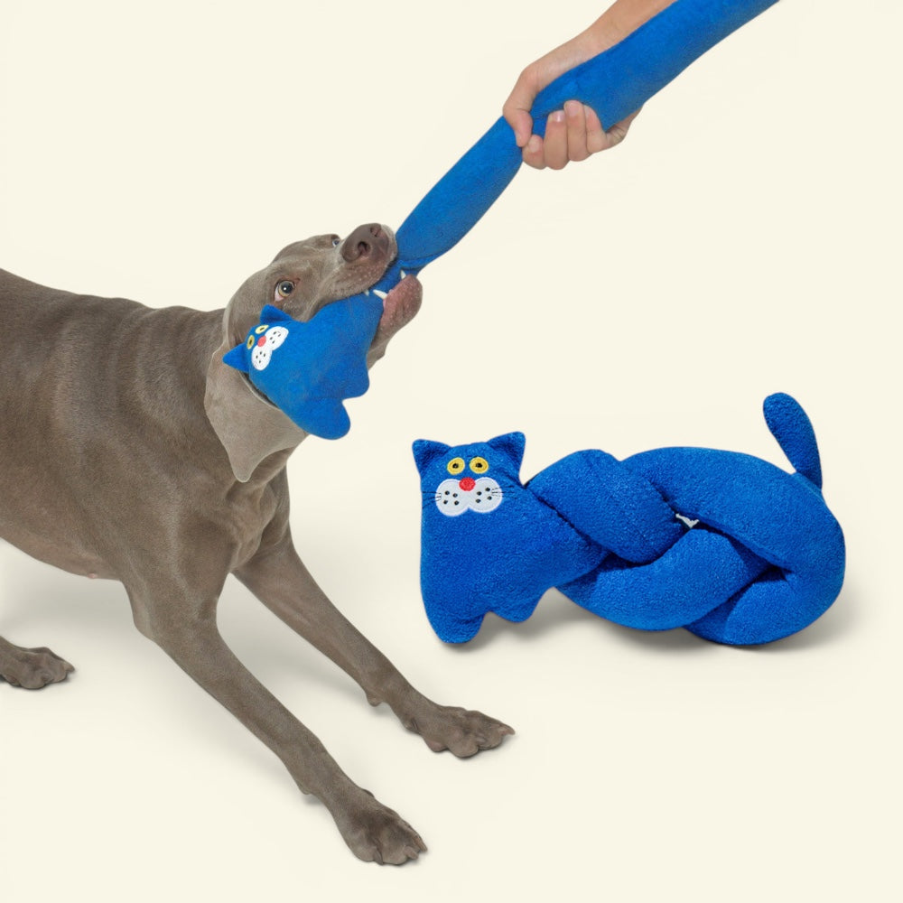 the stretch cat – polyester tug dog toy, detail 1, uggaz