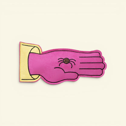 the busy hands – spider, suede fabric squeaker frisbee dog toy, uggaz