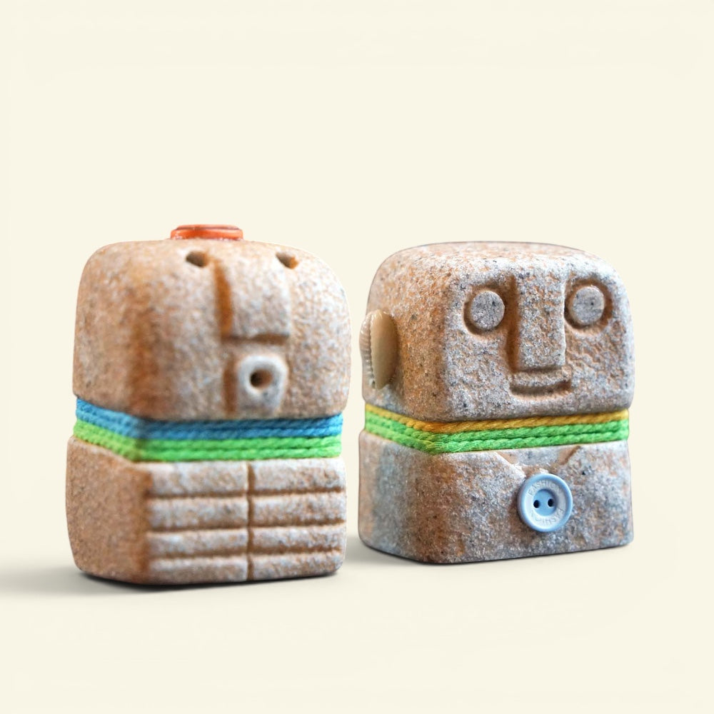 the dressed up – both, hand-trimmed bali stone-look resin figurine, uggaz