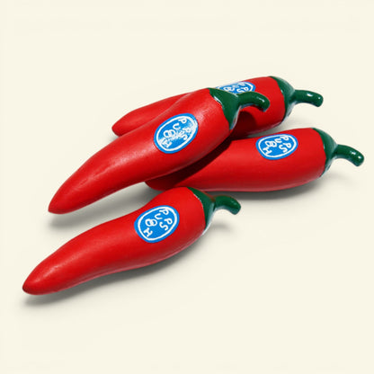 the hot pepper – natural latex squeaky dog toy, detail 3, uggaz
