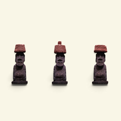 the moai – rano max, volcanic rock and cement bust figurine, uggaz
