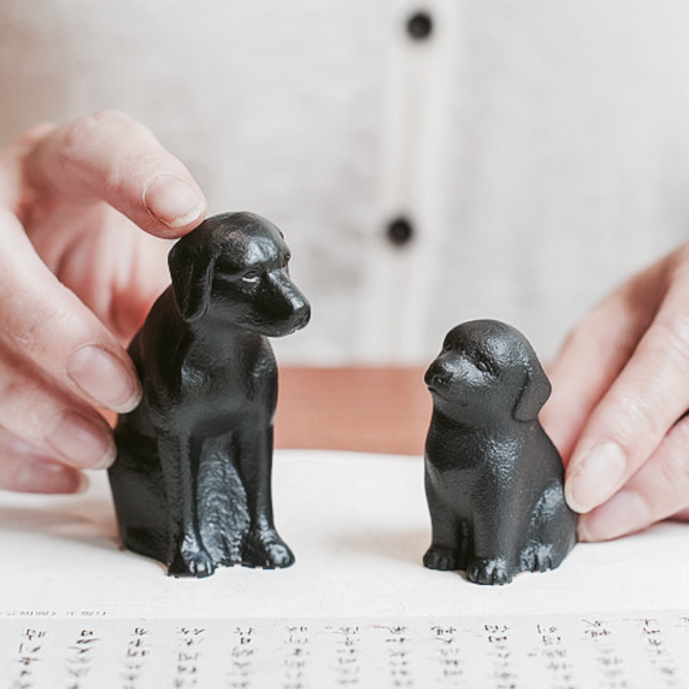 the family dog – cast iron nanbu ironware paperweight, detail 1, uggaz