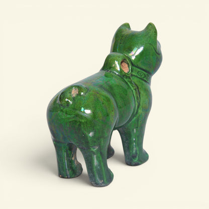 the old dog – han dynasty green-glazed ceramic dog figurine, detail 3, uggaz