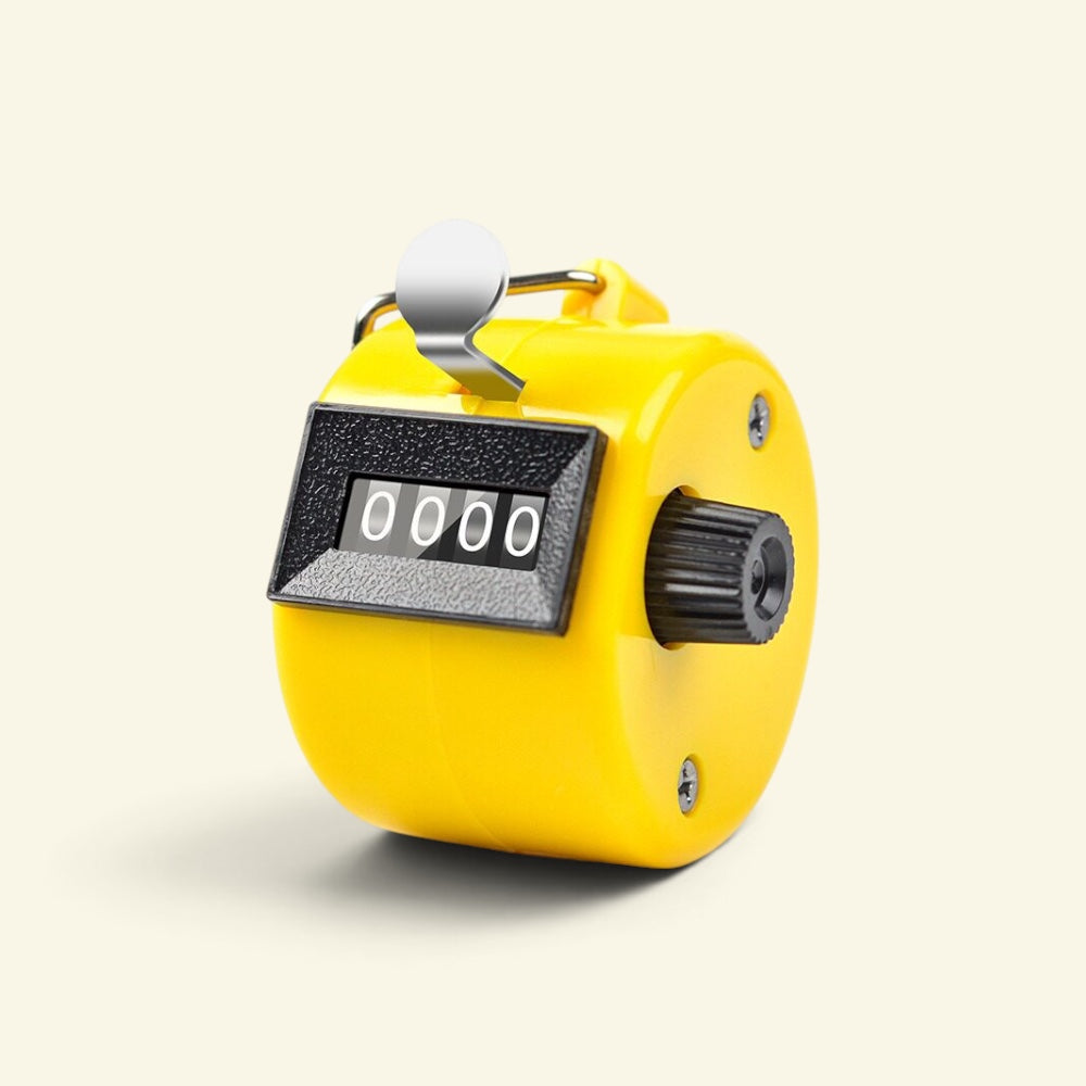 the tally counter – yellow, mechanical click counter desk toy, uggaz