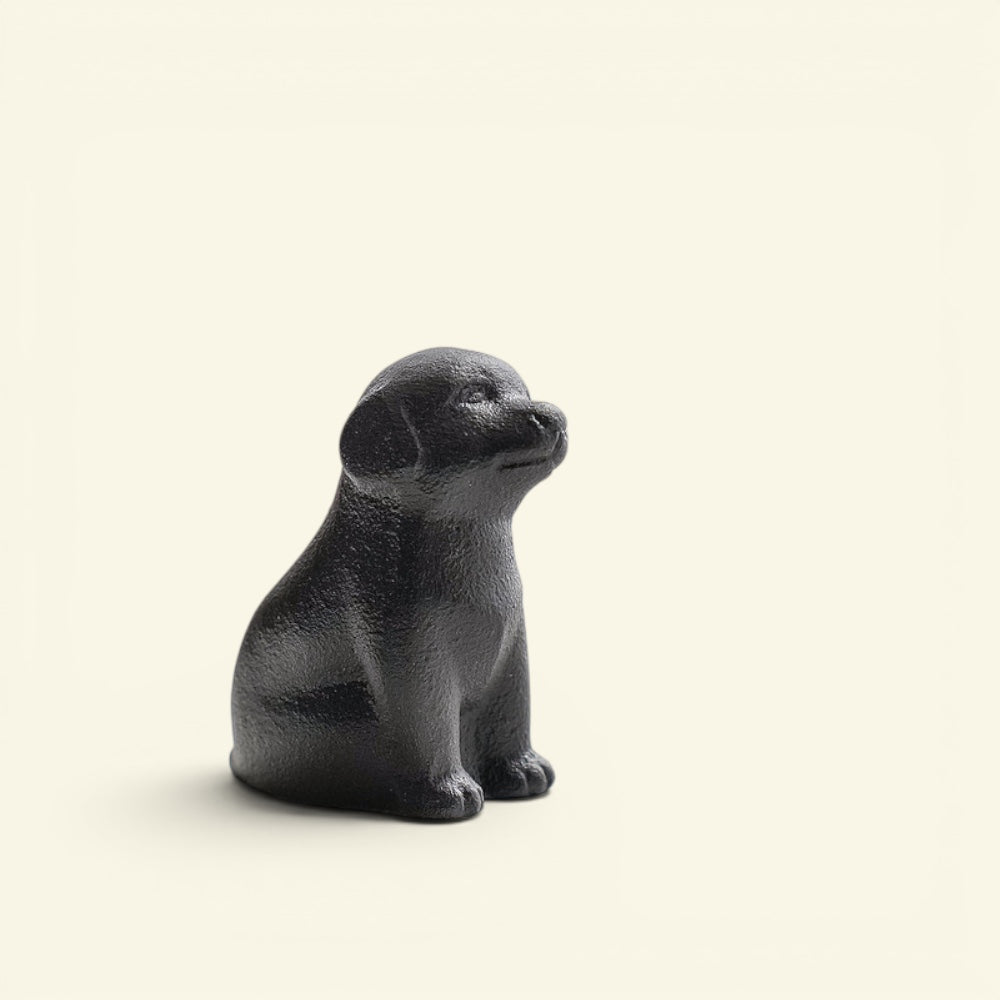 the family dog – puppy, cast iron nanbu ironware paperweight, uggaz
