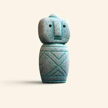 the stone people – calm, moss green, bali stone-look resin figurine, uggaz