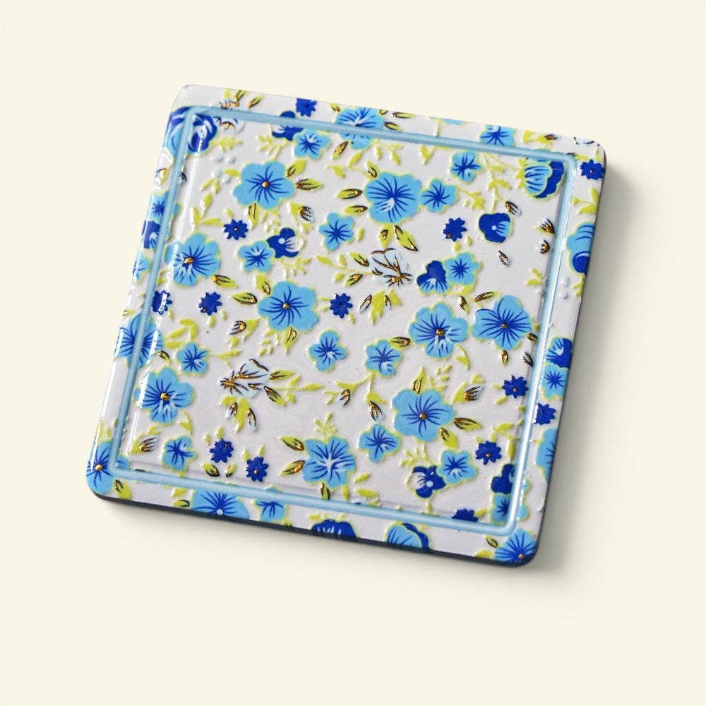 the shophouse tile – pattern n, gold foil peranakan tile ceramic coaster, uggaz