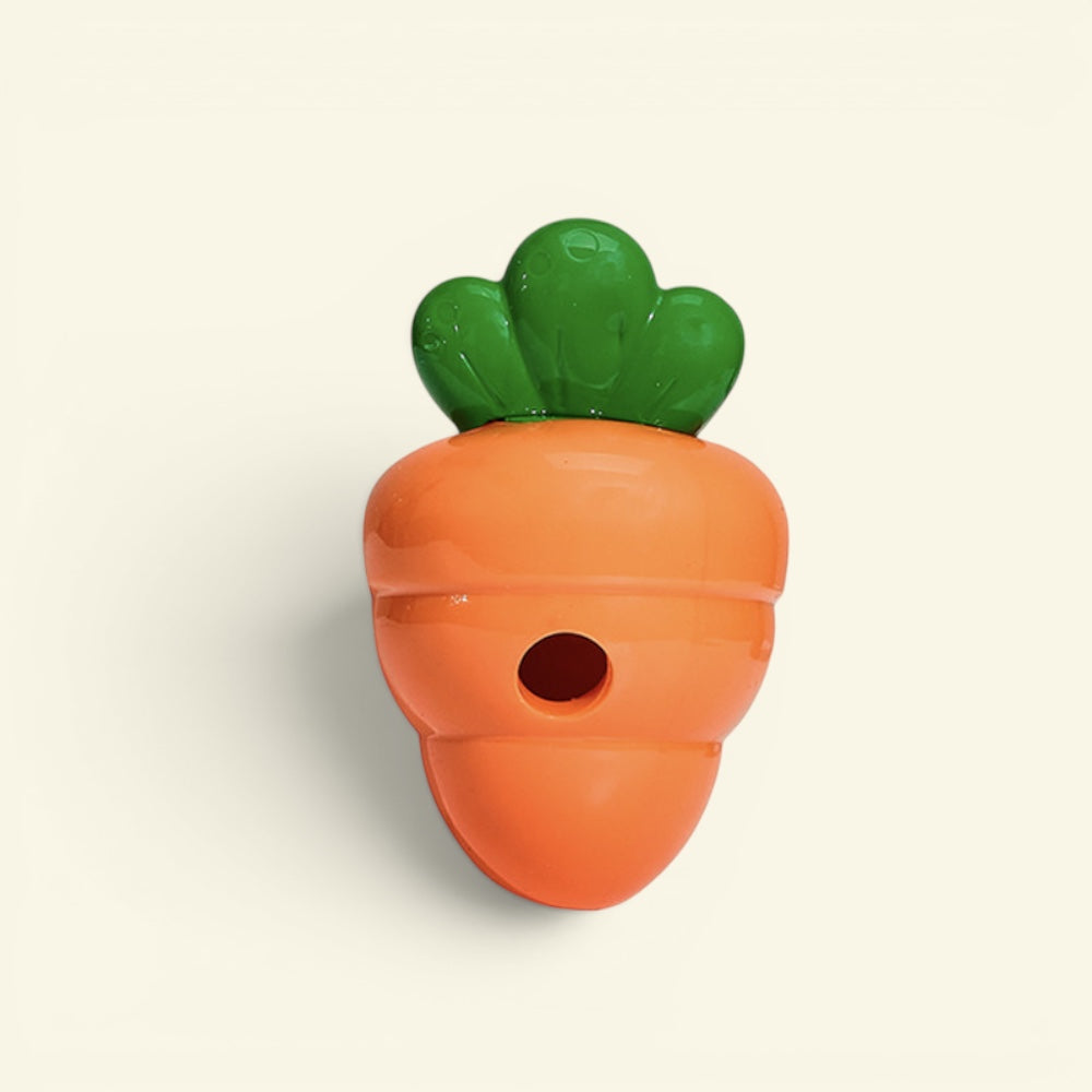 the carrot feeder – orange, tpr treat dispenser dog toy, uggaz