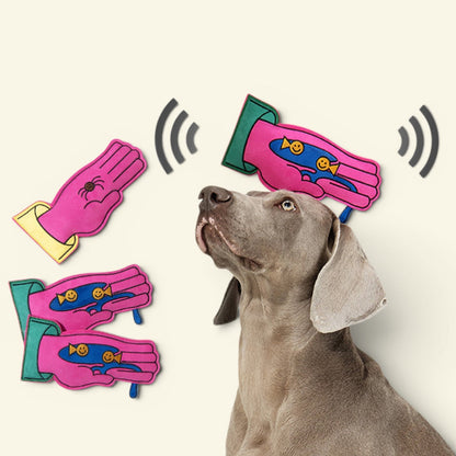 the busy hands – suede fabric squeaker frisbee dog toy, detail 3, uggaz