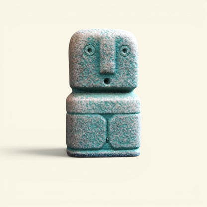 the stone people – surprise, moss green, bali stone-look resin figurine, uggaz