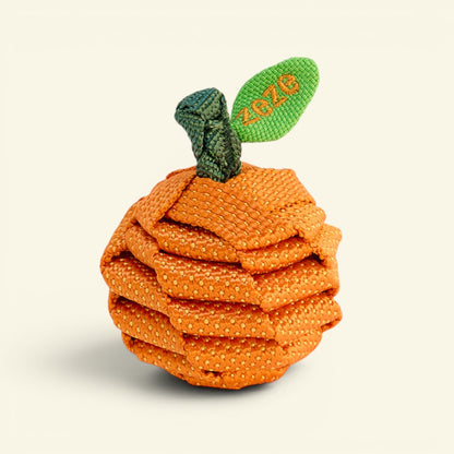 the knot harvest – tangerine, braided polyester rope dog toy, uggaz