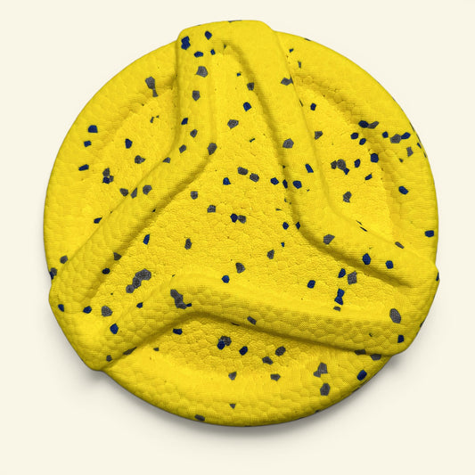 the popcorn disc – yellow, etpu foam fetch disc for dogs, uggaz