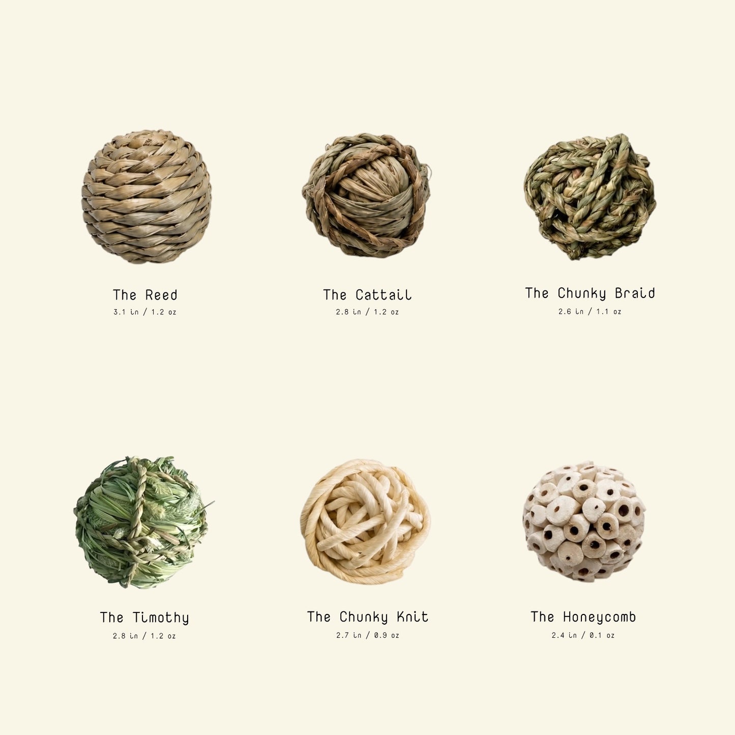 Natural Grass Chew Ball for Dogs